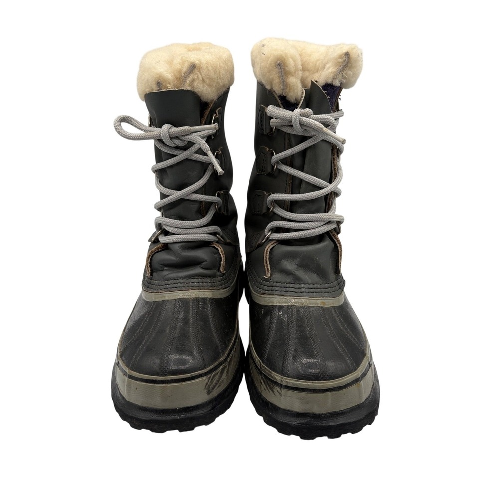 Sorel Caribou Winter Boots Mens 7 Grey Good Vintage Made in‎ Canada Waterproof